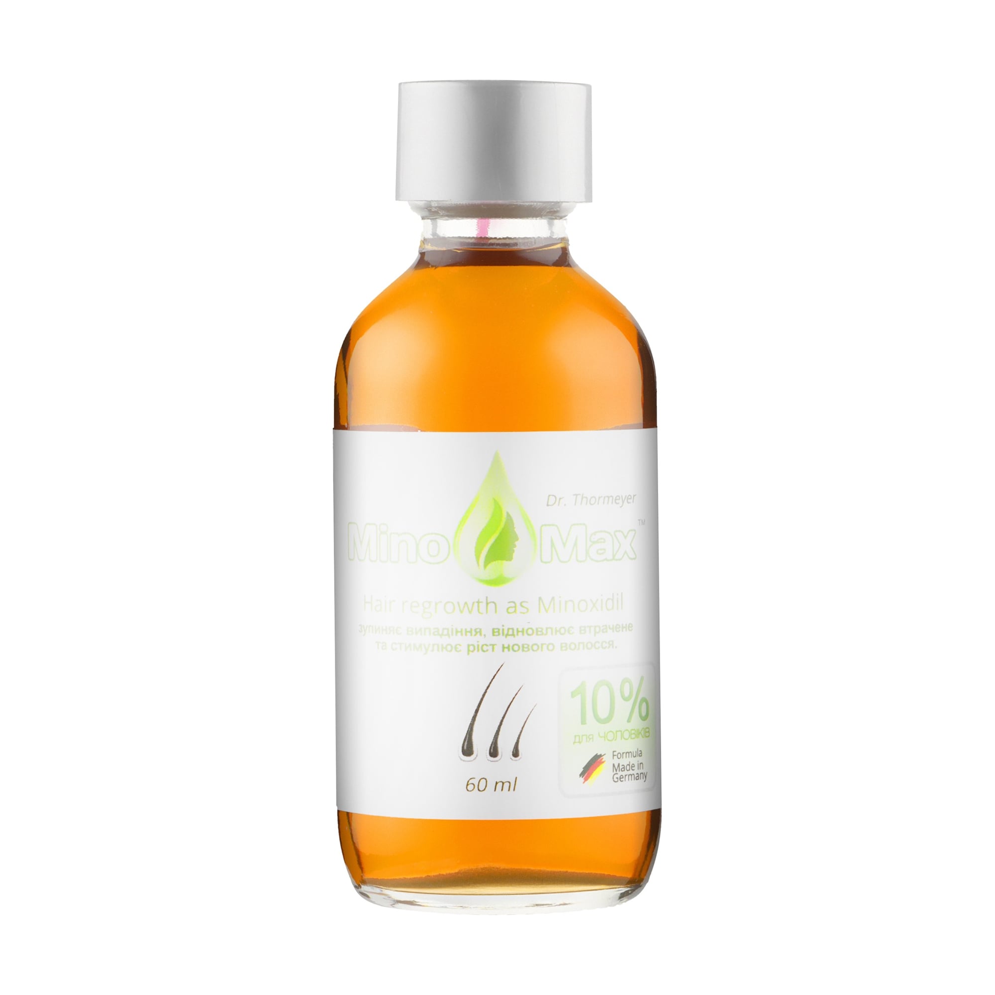 Чоловічий лосьйон MinoMax 10% Hair Regrowth As Minoxidil для відновлення та стимуляції росту волосся, 60 мл